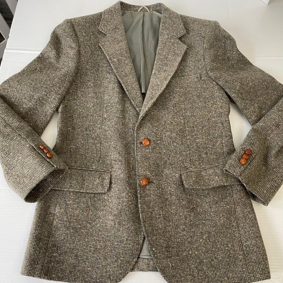 Sachel | **Vintage** Tweed Two Button Blazer M/L - Picture 1 of 13